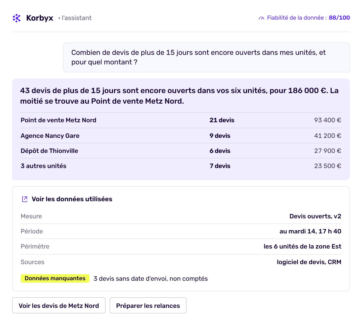 Écran de Korbyx, niveau 1 · le copilote répond