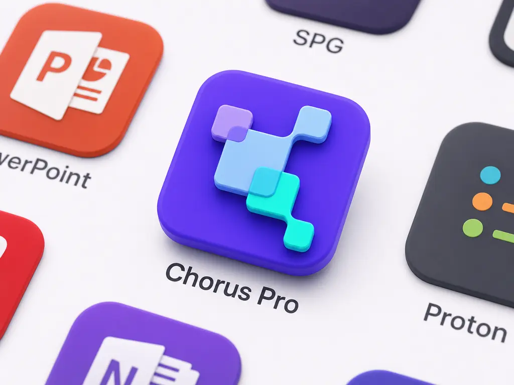 L'icône de Chorus Pro parmi des icônes d'applications