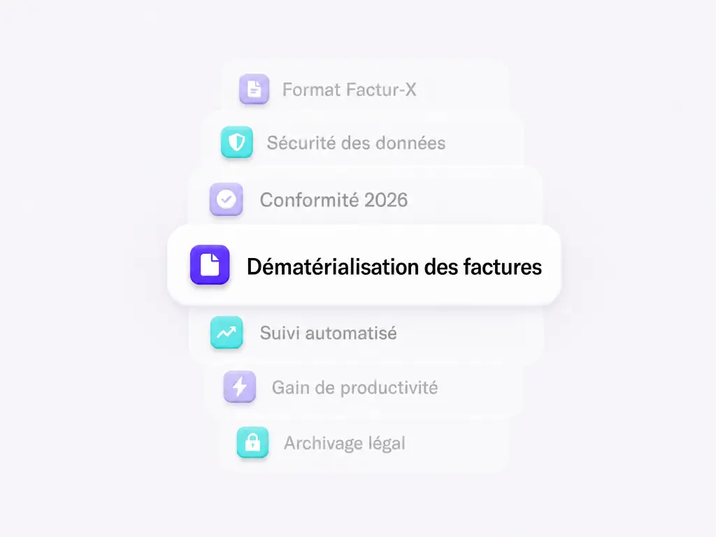 Les bénéfices de la dématérialisation des factures présentés en liste
