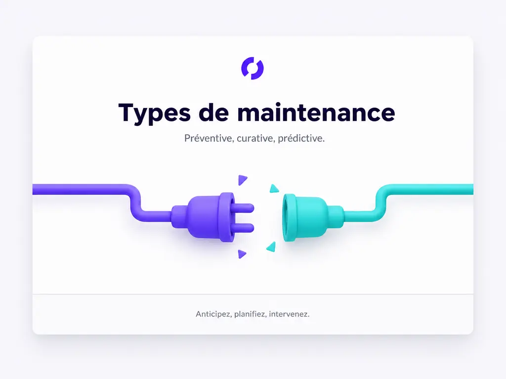 Deux prises qui se connectent sous le titre « Types de maintenance »